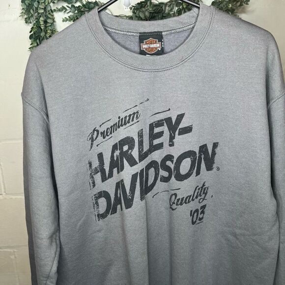 Harley Davidson | women gray crewneck pullover long sleeve - Picture 1 of 11
